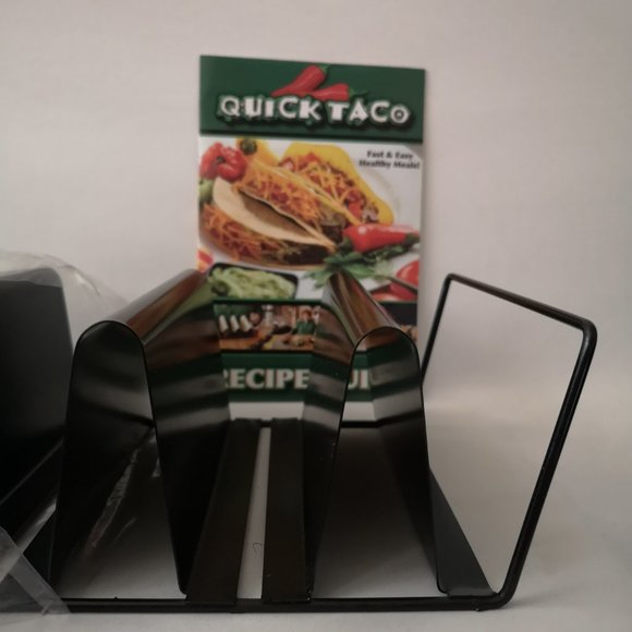 Quick Taco As-Seen-On-TV Non-Stick Baking Rack & Server New-in-Box Recipe Guide - Picture 5 of 6